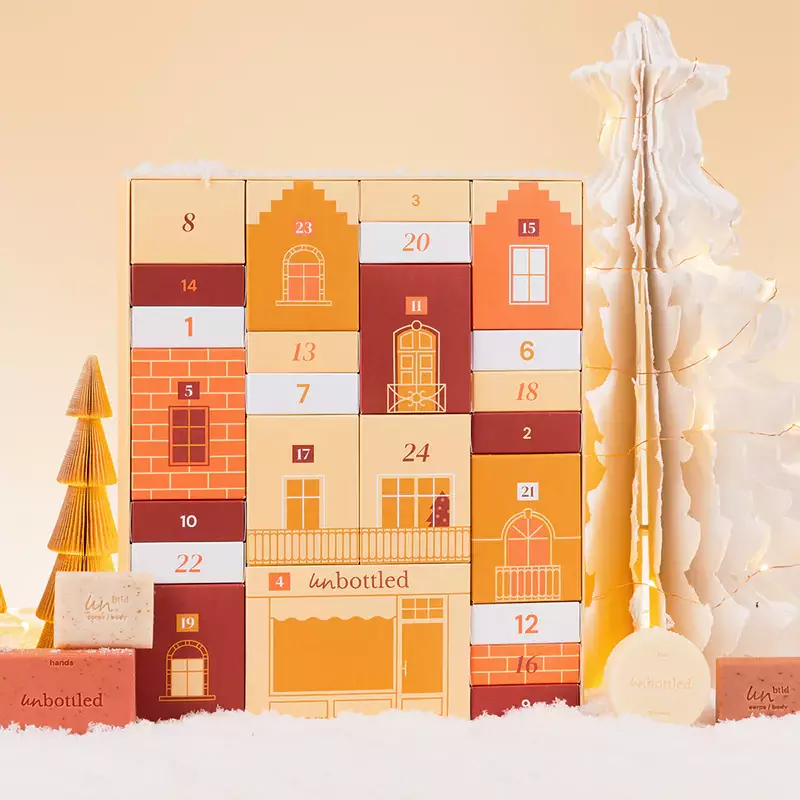 Le calendrier de l'Avent Unbottled : le premier coffret beauté cosmétiques 100% solide, pour attendre Noël de façon éthique eco-responsable